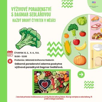 Odborné poradenství zdarma poskytne výživová poradkyně Dagmar Sedlářová.